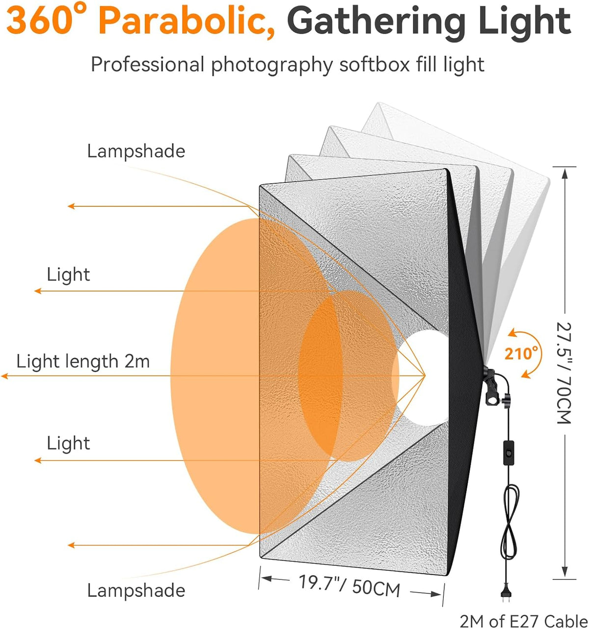 Softbox-verlichtingsset voor fotografie, studio, met 2 x 85 W, 2800 K - 5700 K, tweekleurig, LED-lichttemperatuur, 2 x 50 x 70 cm, softbox, 2 x 2 m lichtstandaard, draagtas, voor