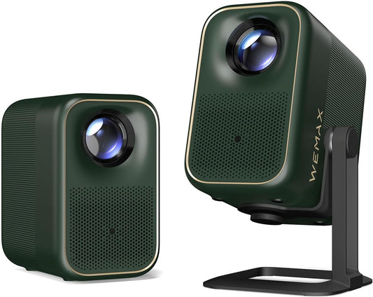 WEMAX 4K Projector【Netflix Gecertificeerd & Google TV】Draagbare Projector met Standaard【4K Ondersteuning & 1080P Native】320 ISO Lumen, Dolby Audio, HDR 10, WiFi/Bluetooth, Smart Projector Home Cinema