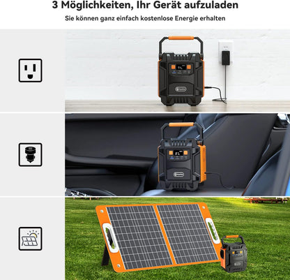 Powerstation – Draagbare Generator – Zonne-Accu – Mobiele Energiebron – Noodstroomvoorziening – 48.000mAh Capaciteit – Inklapbaar 60W Zonnepaneel