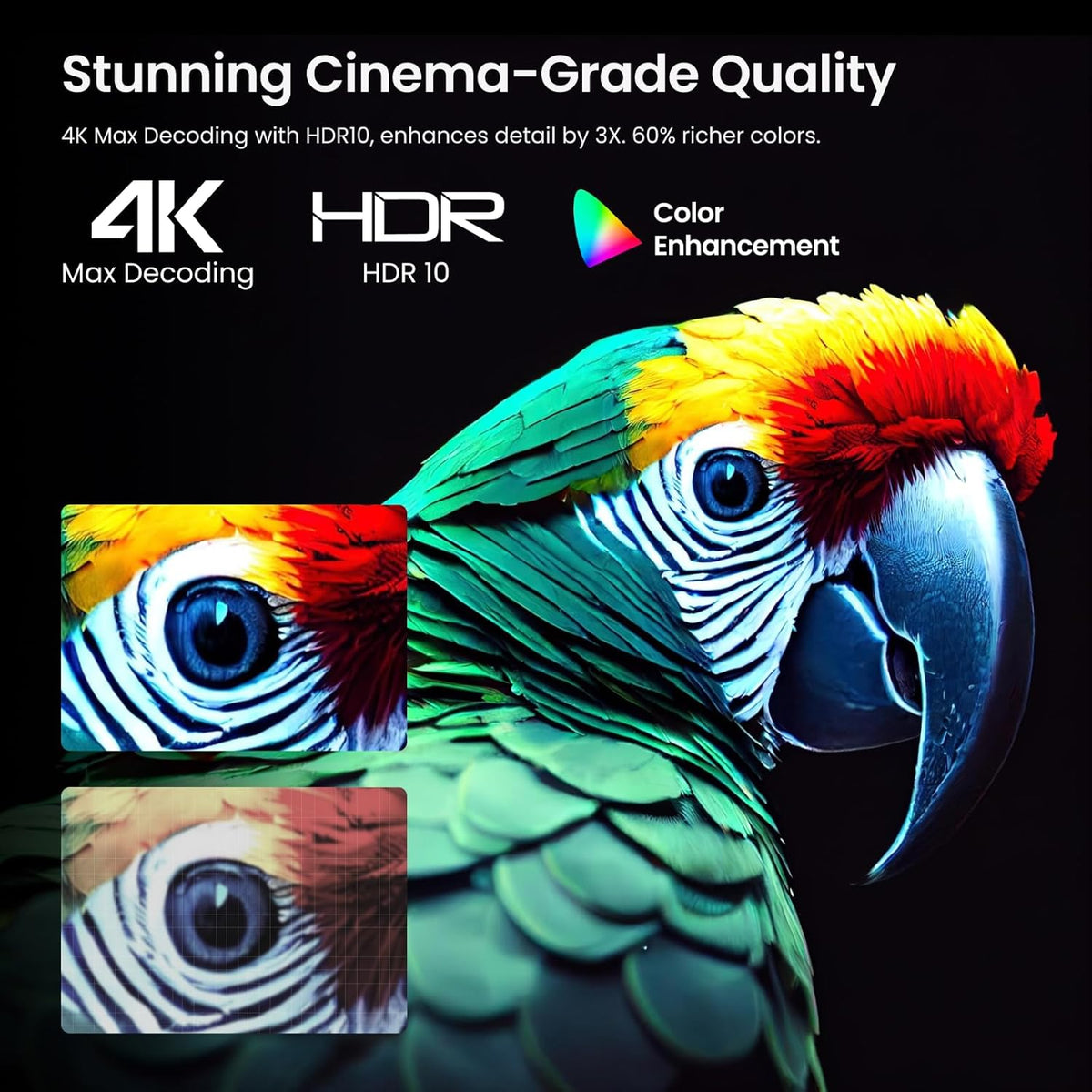[Officiële Netflix 1000ANSI] 4K home theater projector met App Store, Live TV, 20W Dolby Audio, projector 1080p autofocus/keystone, WiFi6 Bluetooth, DTS, 4K 60Hz lage latentie voor case/spel, Ares A2