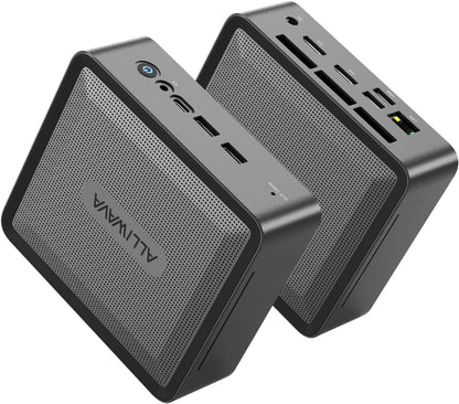 ALLIWAVA U58 Mini PC AMD Ryzen 7 5825U 32GB DDR4 512GB NVME SSD (8C/16T, tot 4,5 GHz), WiFi 6E & BT5.2, 2X HDMI & USB-C drievoudige 4K 60Hz uitgang, Thuiskantoor en Multimedia Computer