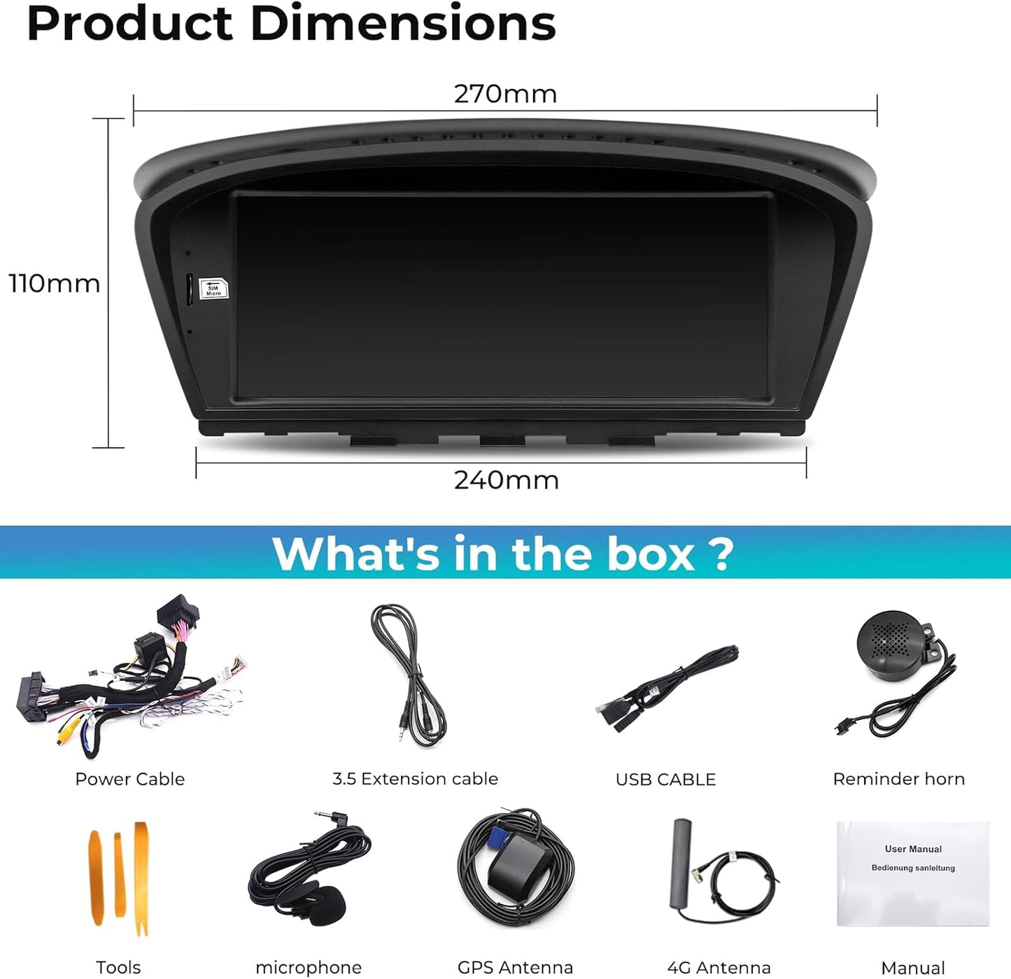 Android 14 Autoradio – Navigatiesysteem – Multimedia Speler – Touchscreen Radio – Auto Entertainment Systeem – 8,8 Inch IPS Display – Qualcomm Octa-Core 4GB RAM