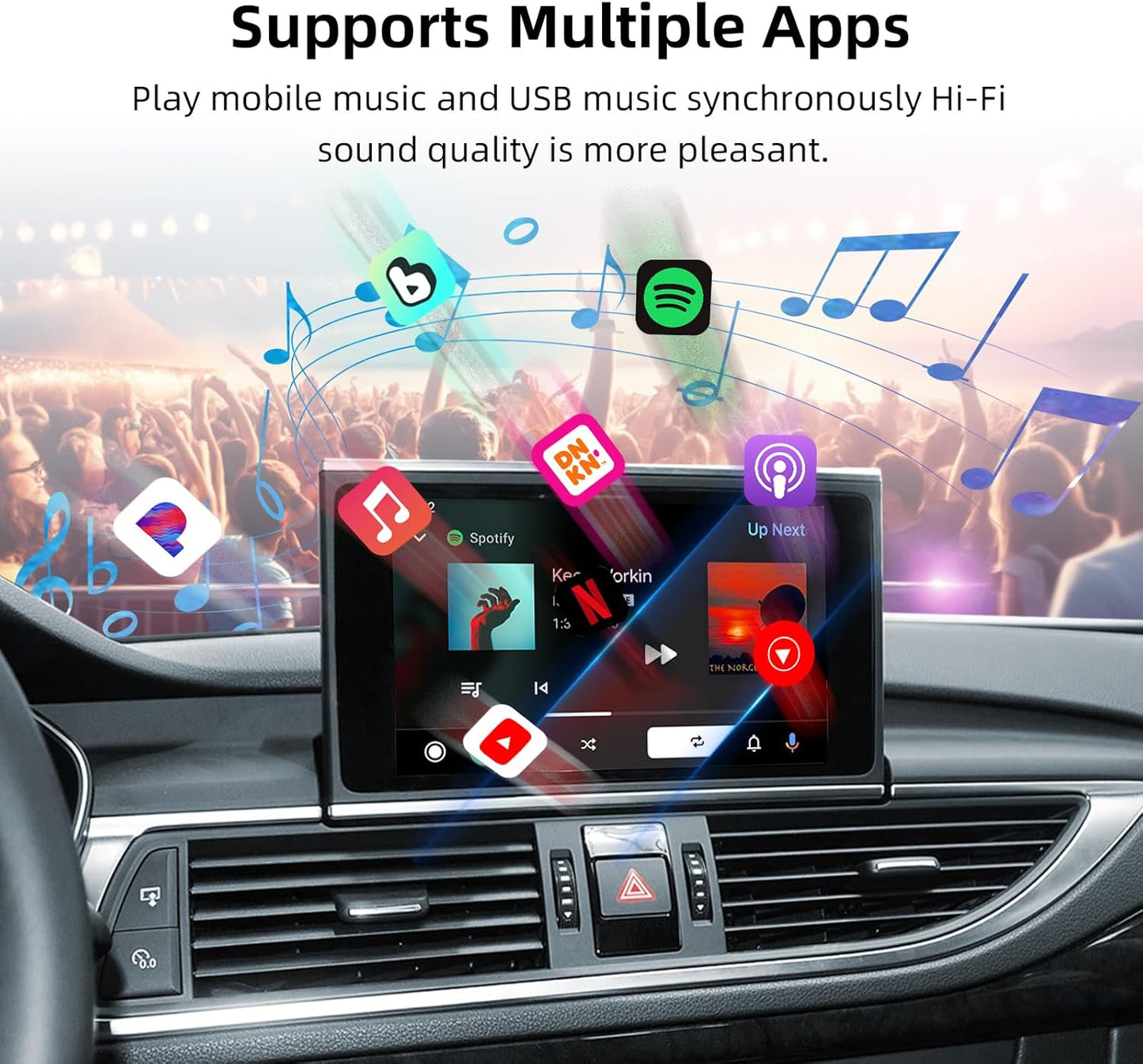 Draadloze CarPlay & Android Auto Retrofit Kit – CarPlay Adapter – Android Auto Interface – Retrofit Module – OEM Upgrade – Plug & Play Installatie – WiFi 2.4G/5.8G en Bluetooth 5.0