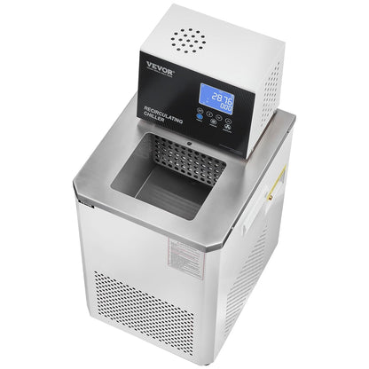 Laboratoriumkoeler – Circulatiekoeler – Koelcirculator – Waterkoeler – Koelmachine – 6L 304 Roestvrij Staal – Temperatuurbereik -5 Tot 100 °C Met LCD-Display