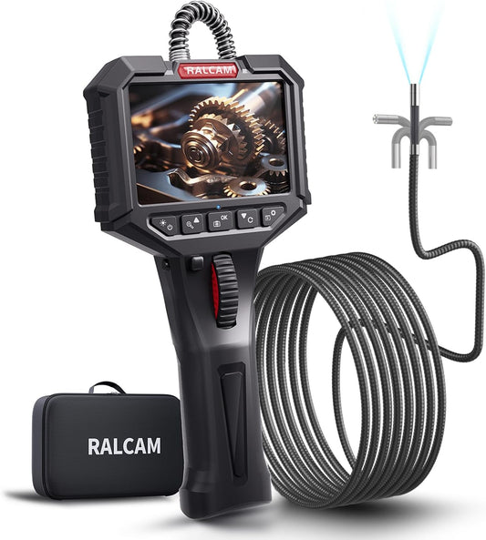 Ralcam Endoscoopcamera met licht, endoscoop, 8,5 mm, inspectiecamera, 3,5 inch, HD, 1080P, buiscamera, camera's met 8 leds, IP67 waterdicht, 3 m halfharde kabel, telescopische camera, autogereedschap