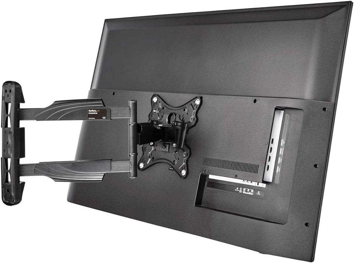 ⚘ TV muurbeugel (laag profiel, kantelbaar, diefstalbeveiliging, VESA-wandhouder, monitorhouder) zwart Wandbevestiging - multidirectioneel Écran 22-55 pouces zwart