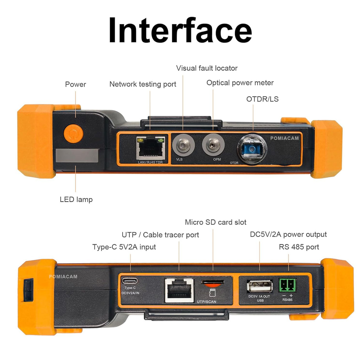 OTDR Vezel Optische Tester MOT-51C 1310/1550nm 26/24dB 5.5 "OLED Touchscreen Ingebouwde VFL OPM LS (Lichtbron) OLT (Optische Verlies Test) Gebeurteniskaart