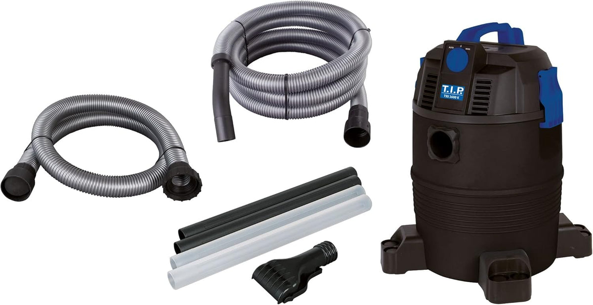 <font dir="auto" style="vertical-align: inherit;"><font dir="auto" style="vertical-align: inherit;">        TIP TSS 1600 K 30519 Pond sludge vacuum cleaner, tank capacity 30 l, suction tube 2 m, four-piece, 2 x transparent, flat nozzle for pond sludge, co