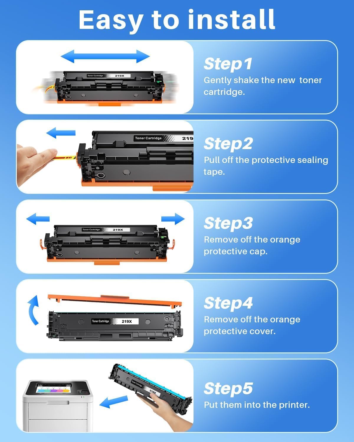 Skydo 219X Toner met Chip Compatibel met H P 219A 219X Compatibel met H P LaserJet Pro 3202dn 3202dw Color LaserJet Pro MFP 3302fdn 3302fdng 3302fdw 3302fdwg 3302sdw 3302sdwg