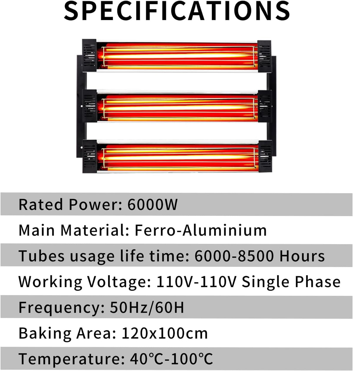 Infrared Lakdroger – Infrarood Droger – Verfdroger – Autolak Droger – Lakdroger Voor Meubels – 2 x 3000 W Vermogen – Hittebestendige Aluminium Behuizing