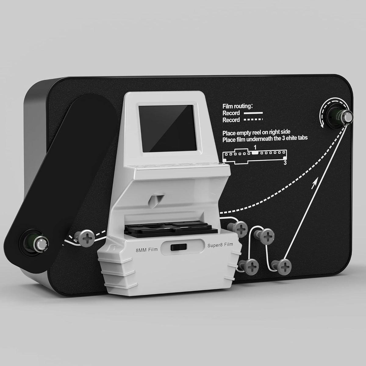 Super-Filmscanner – Filmscanner, Filmconverter, Filmdigitaliseerder, Videodigitaliseerapparaat – Voor 8 Mm En Super 8 Filmrollen Van 3, 5, 7 En 9 Inch – 2,4 Inch Lcd-Scherm – 1080P Mp4 Met 5 Megapixel Sensor
