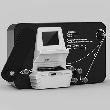 Super-Filmscanner – Filmscanner, Filmconverter, Filmdigitaliseerder, Videodigitaliseerapparaat – Voor 8 Mm En Super 8 Filmrollen Van 3, 5, 7 En 9 Inch – 2,4 Inch Lcd-Scherm – 1080P Mp4 Met 5 Megapixel Sensor