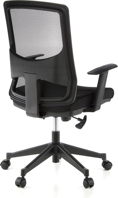 hjh OFFICE Lavita 653100 Ergonomische Bureaustoel, 44 x 57 x 113 cm (L x B x H), Zwart