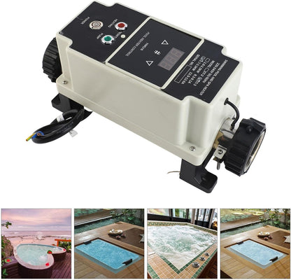 Zwembadverwarming – Zwembadverwarmer – Waterverwarmer – Spa Verwarmer – Bubbelbad Verwarmer – 220-240V – 2,7-3,3 kW – Digitaal Display