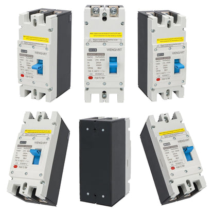 Wengart MCCB WGM3DC-320, PV-stroomschakelaar DC1000V 2P 280-320A, biedt betrouwbare bescherming voor fotovoltaïsche systemen op zonne-energie (280A)