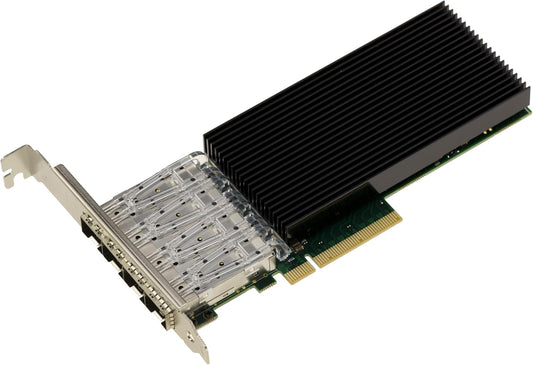 KALEA-INFORMATIQUE X722-DA4 4-poorts PCIe Fibre SFP+ LAN-controllerkaart met Intel vertrouwelijke chipset - 10GbE Ethernet-netwerkadapter