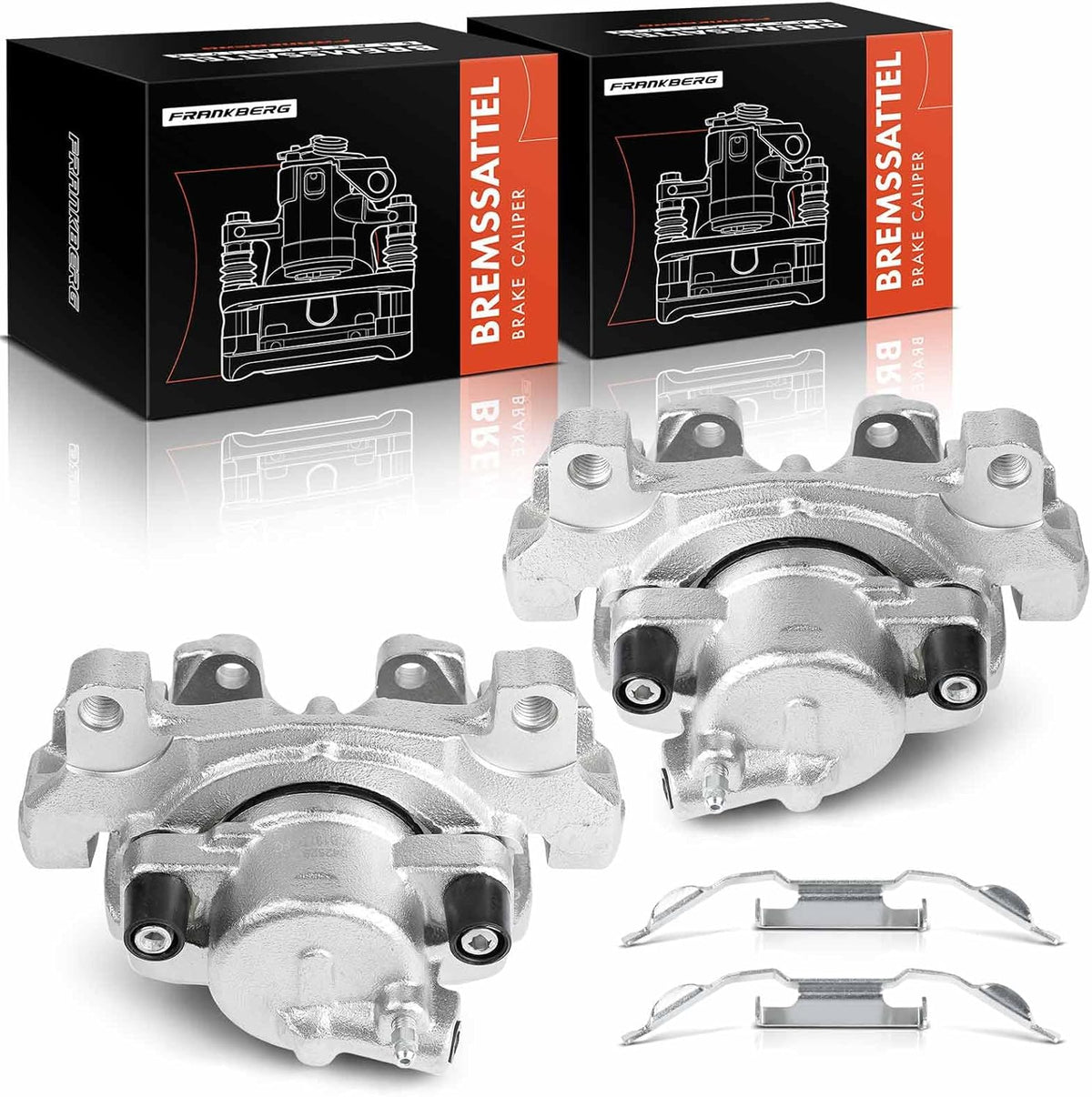 Frankberg Remklauw remklauw compatibel met R.a.n.g.e R.o.v.e.r Evoque Brake Caliper wiht Bracket One Side 1 piston voor links en rechts set van 2 stuks vervanging # 19-B3774A