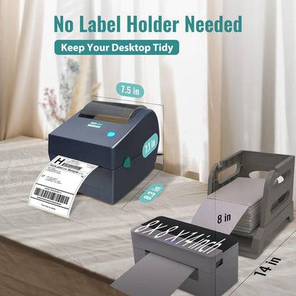 HotLabel Thermische printer, verzendlabelprinter, desktop thermische labelprinter 4x6, labelprintermachine voor verzendadres compatibel met Amazon, eBay, Etsy, Shopify Royal Mail UPS Evri DPD