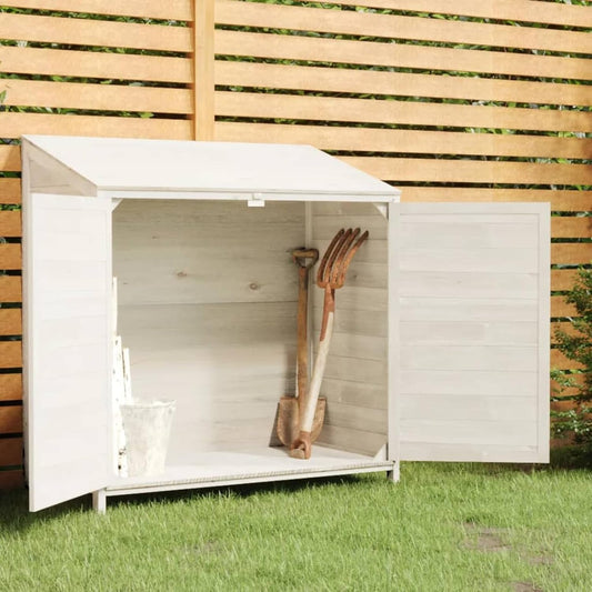 Tuinhuisje – Opbergschuur – Buitenberging – Tuinhuis – Buitenopslag – Massief Sparrenhout – Wit – 102x52x112 cm – Duurzaam – Compact Design