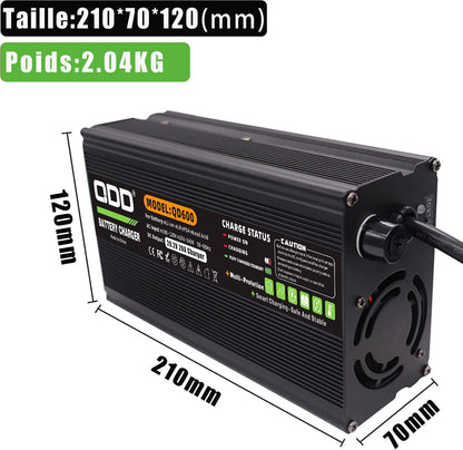 LiFePO4 Acculader – Batterijlader – Oplader – Accuvoeding – 24V Lader – 20A Laadstroom – Aluminium Behuizing Met Veiligheidsbescherming