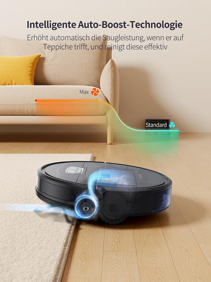 Robotstofzuiger – Stofzuigerrobot – Dweilrobot – Vaatrobot – Automatische Stofzuiger – 4500 Pa Zuigkracht – 180 Minuten Batterijduur