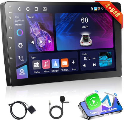 2-DIN Autoradio – Dubbele DIN Radio – Android Autoradio – Auto Multimedia Speler – CarPlay Radio – 7 Inch HD Touchscreen – Draadloze CarPlay & Android Auto – Achteruitrijcamera & GPS Navigatie