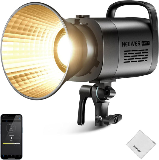 LED-videolicht – Videolamp – Studioverlichting – Continu licht – Fotolicht – 70W 34.000 lux – Bikleur 2700-6500K