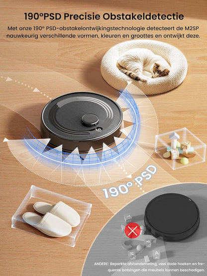 LEFANT M2S Pro robotstofzuiger, zwart