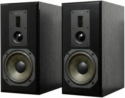 Dynavoice Definition DM-6 II Zwart – HiFi Boekenplank Luidsprekers Passief 6,5 Inch Kevlar, 2 Tweeters Ribbon + Soft Dome, X-Change Systeem, 35-32.000 Hz, 120W, 6 Ohm – Set van 2.