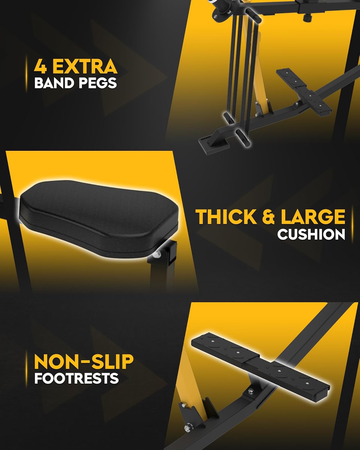 GUUG Calf Machine Road Traine Calf Stretcher Seated Leg Trainer for Home Strength Leg Trainer Leg Training Device Training Seated Calf Raise Machine Yellow - QUORE
