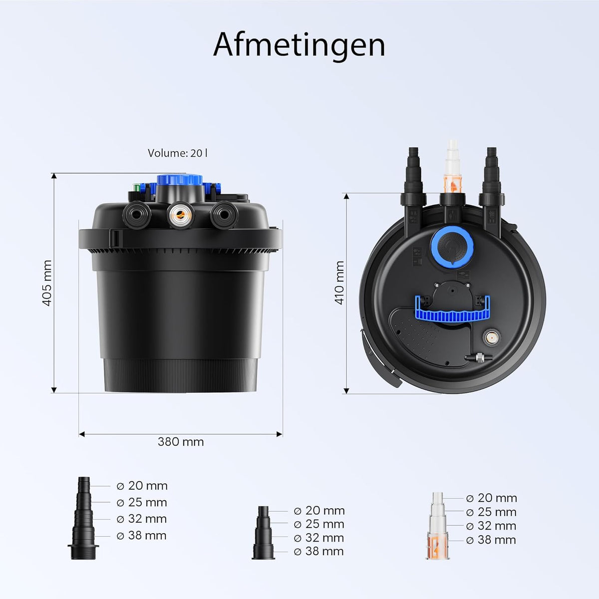 SunSun CPF-180 Drukvijverfilter UVC 11 W 6000 l vijverfilter Koi vijver filter