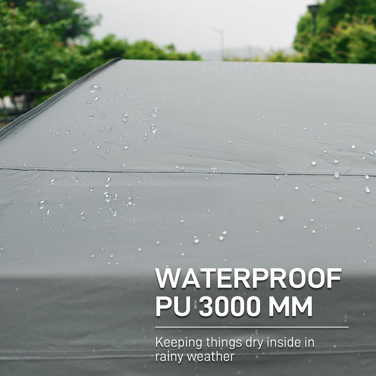 EVER ADVANCED gereedschapsschuur 9,8m³ gereedschapstent 230x190x225cm, waterdichte fietsgarage met 2 ventilatieopeningen, fietsschuur multifunctionele, grijs