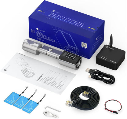 WELOCK PCB41-WIFI Gateway Smart Electronic Door Lock met Bluetooth Smartphone App, RFID Card EU Standard Waterproof IP65 Keyless Cylinder en WiFi Bluetooth Gateway Combo Kit.