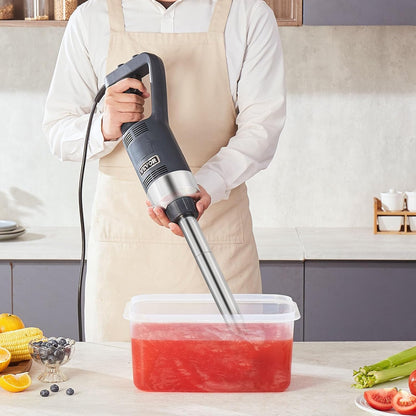 VEVOR Commerciële staafmixer, 500 W, handmixer, dompelstang, 406 mm, draagbare mixer, traploos variabele snelheid, met lemmet van roestvrij staal, voor soep, saus, puree, levensmiddelen, crème