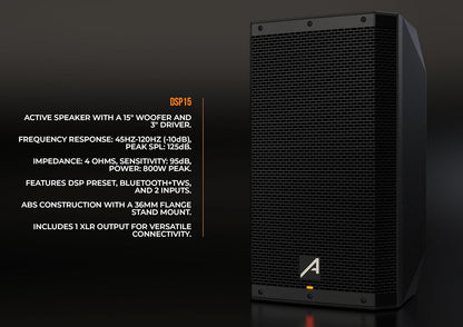 Audibax DSP15 Altavoz 15" Activo 1500W Con DSP