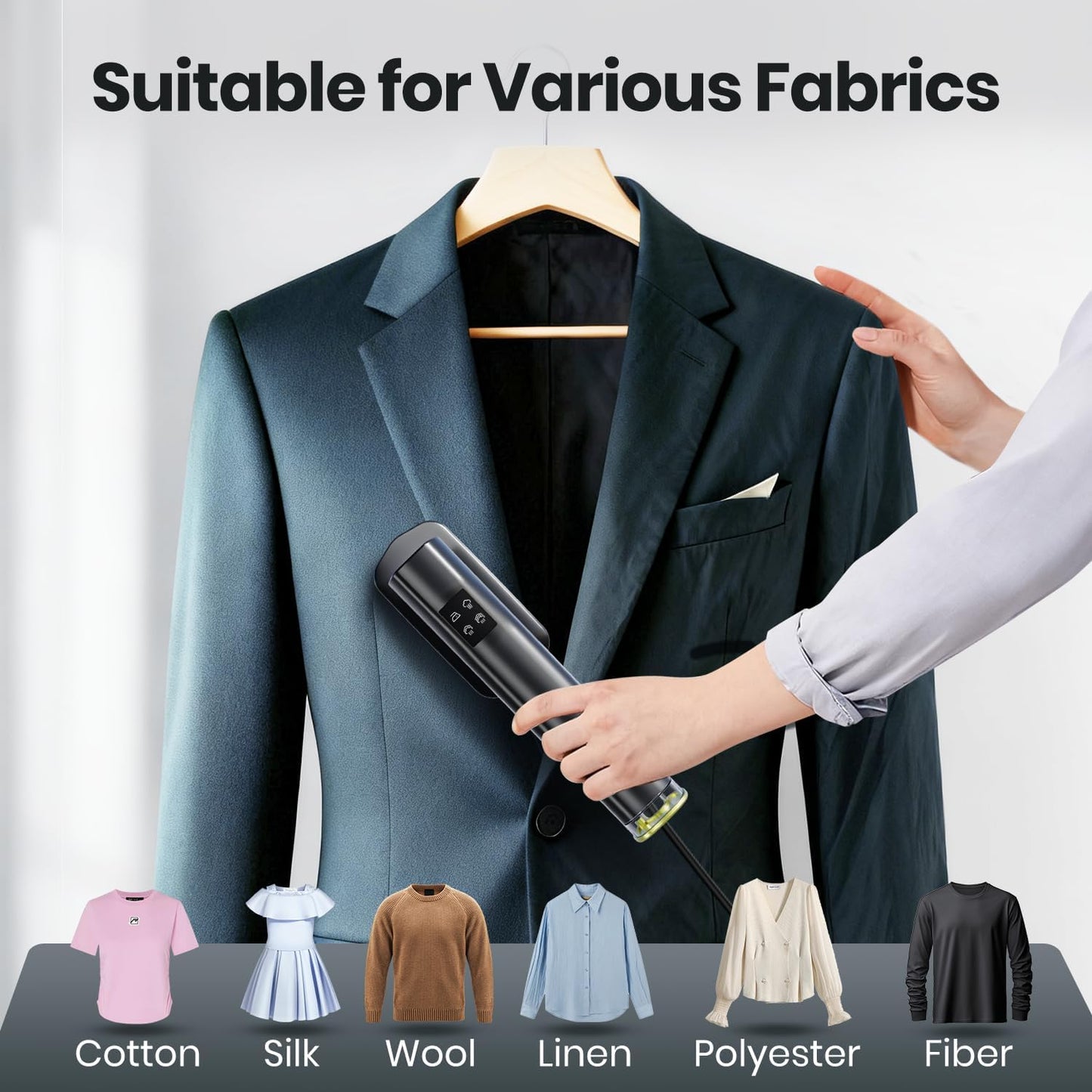 Kledingstomer – Reisstomer – Handstomer – Draagbare reisstomer – Stoomapparaat voor kleding – Compact en draagbaar – Snel kleding opfrissen