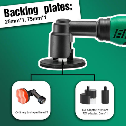 BATOCA S6 Mini Auto Polijstmachine,Accu Polijstmachine voor Detailing,25mm/75mm Koplamp Polijst Machine Set,Roterende&Excentrische polijsten,6 Snelheden 1000-5000PRM,Multifunctioneel Polijsten
