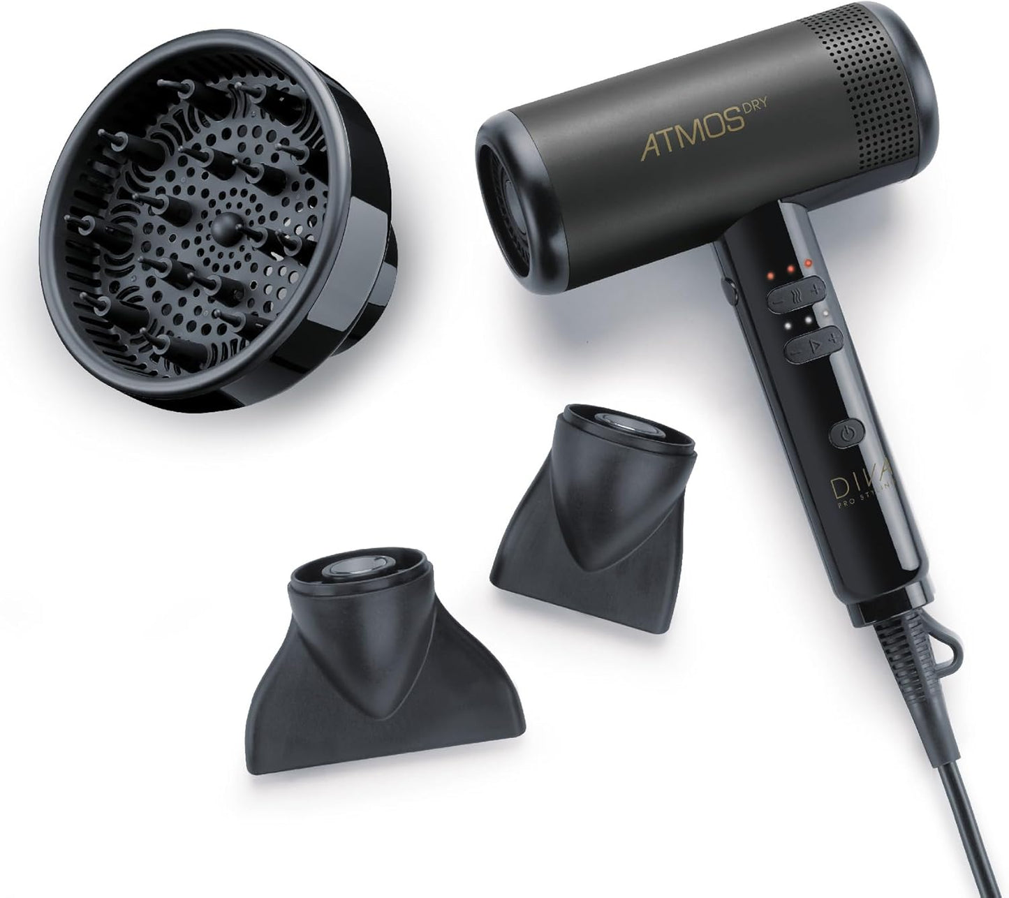 Diva Atmos Föhn Dry Zwart