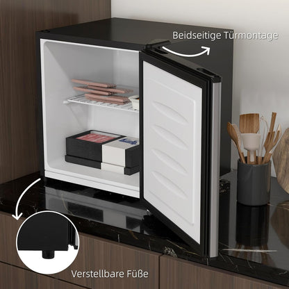 HOMCOM Mini-Gefrierschrank, 35 L Gefrierbox, electric, freistehend, Mini-Gefriertruhe, Minikühlschrank, -14 bis -24°C, 5-stufige Temperaturregelung, 47 x 44.2 x 48.8 cm, Silber - QUORE