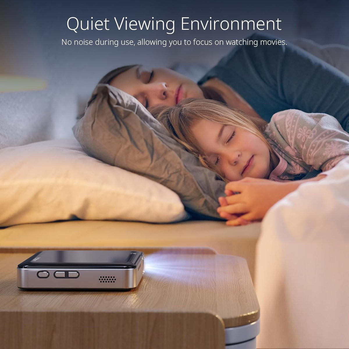 YOTON Y200 Mini DLP Projector, Mobile, Silent, Home Theater, Portable, 1080P Support, 150ANSI, Built-in Battery, High Capacity, Compatible with HDMI/Chromecast/PS5/TV Stick/Switch/Tablet