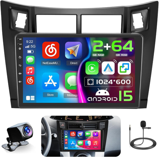 Android 15 GPS Stereo – Multimedia Radio – Auto Radio – Car Audio Systeem – 2DIN Radio – 9 Inch Touchscreen – Draadloze CarPlay & Achteruitrijcamera - QUORE