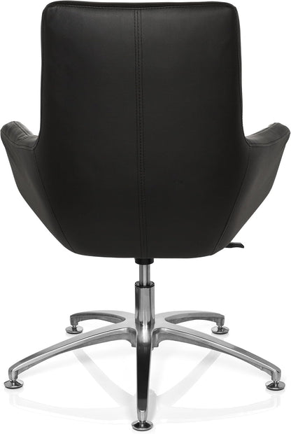HJH Office Lounge/Recliner Chair, Shake 300 faux leather black