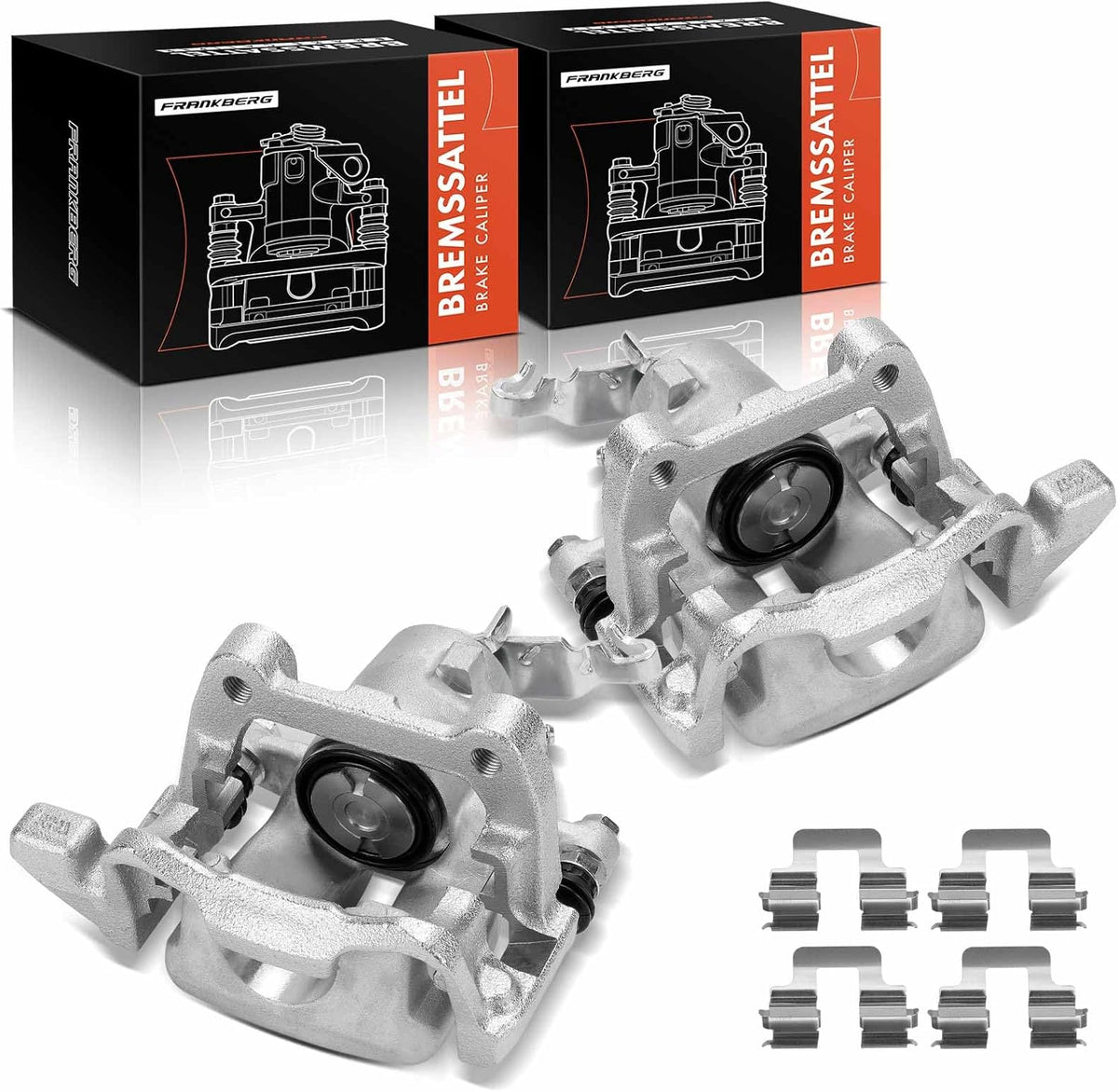 Frankberg 1K0615423C Remklauw compatibel met J.e.t.t.a 2005-2010 Golf A3 Brake Caliper Wiht Bracket One Side 1 piston Rear Links en Rechts Set van 2 stuks Vervanging # 1K0615423C