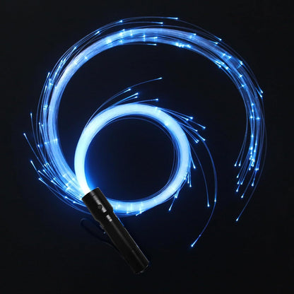 CHINLY LED Fiber Optic Zweep Oplaadbare APP Controle Dans Ruimte Zweep Super Helder Licht 40 Kleur Effect Modus 360° Draaibaar voor Dansen, Feesten, Lichtshows, EDM Muziekfestivals