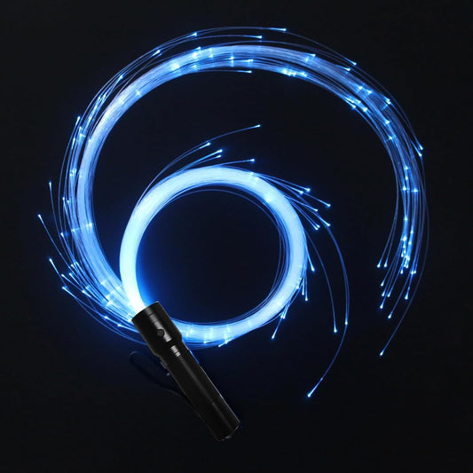 CHINLY LED Fiber Optic Zweep Oplaadbare APP Controle Dans Ruimte Zweep Super Helder Licht 40 Kleur Effect Modus 360° Draaibaar voor Dansen, Feesten, Lichtshows, EDM Muziekfestivals