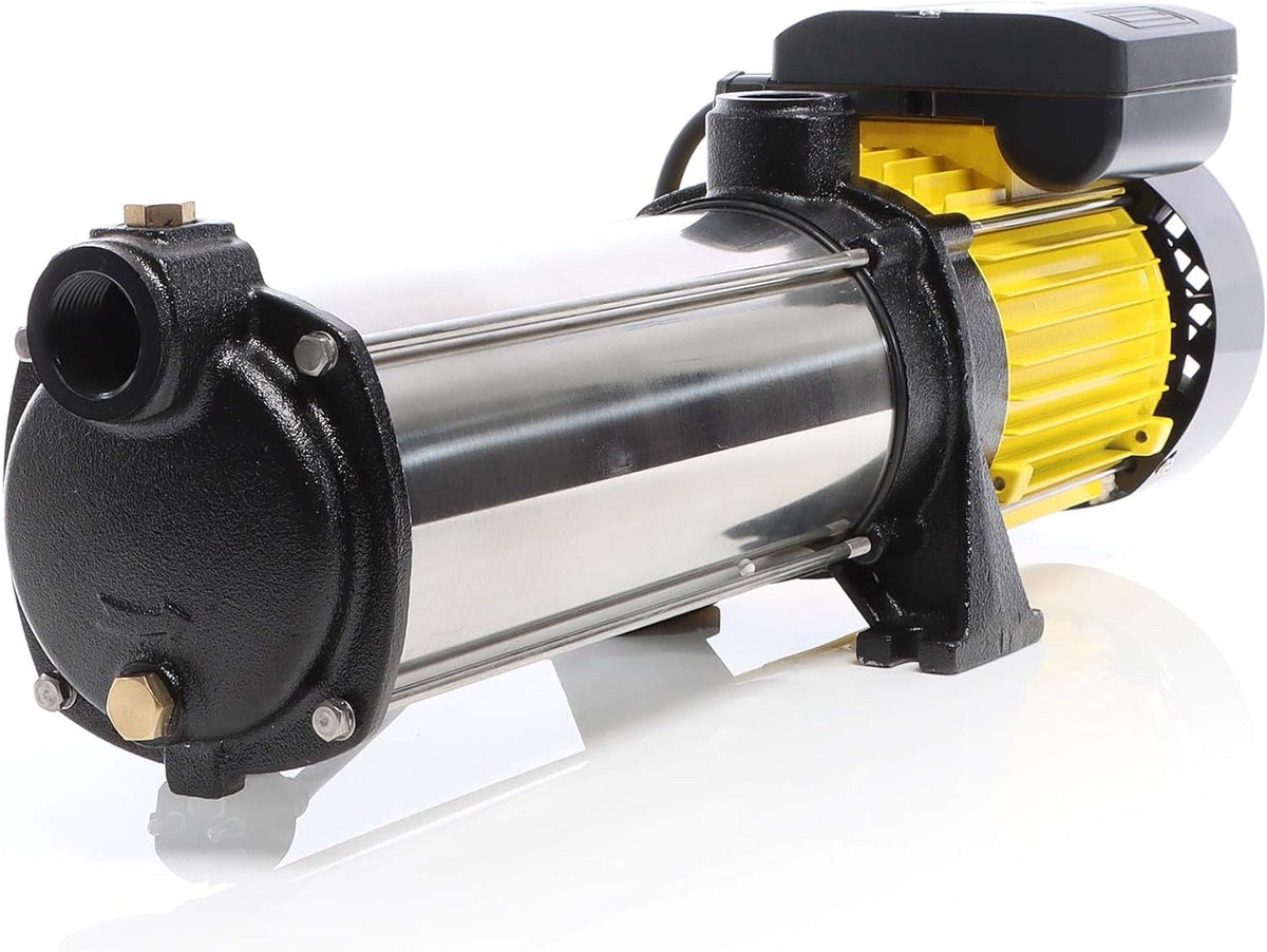 Wiltec centrifugaalpomp meertraps 9000 l/h 2200 W opvoerhoogte 55 m waterpomp voor huishoudelijke watersystemen, ideale stromingspomp voor huis en tuin