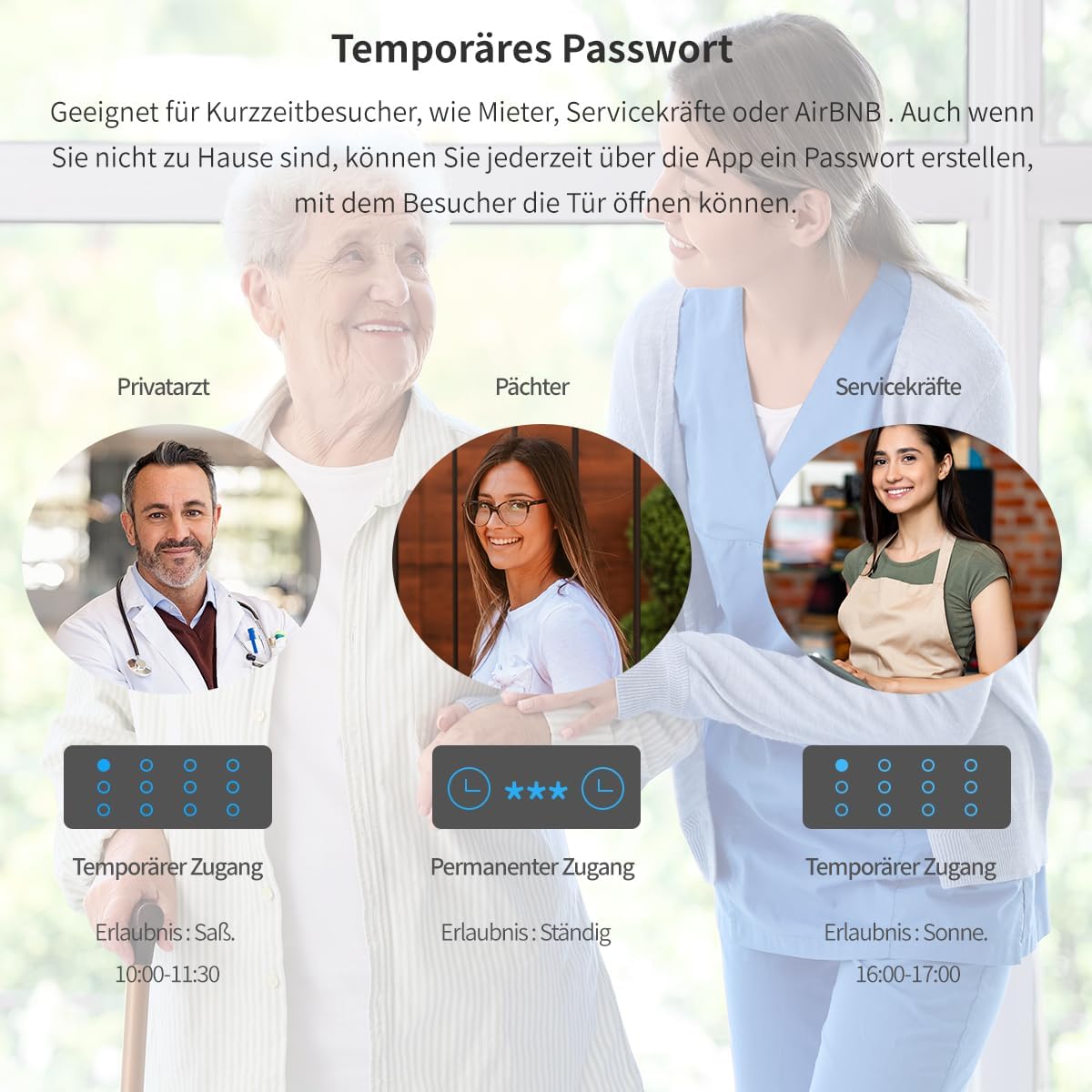 Elektronisch deurslot met toetsenbord, slotcilinder 35/35 wifi Smart Lock, deur ontgrendelen via NFC-kaarten, cijfercode, app wifi-bediening, sleutel, slim deurslot met oplader.