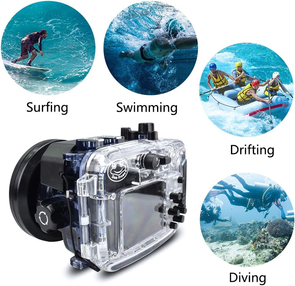 Sea frogs for RX100 VI 60m/195ft Sea frogs Underwater Camera Housing