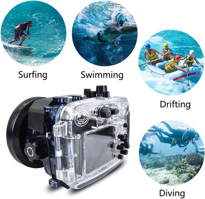 Sea frogs for RX100 VI 60m/195ft Sea frogs Underwater Camera Housing
