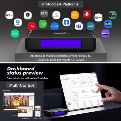 Zowietek 4K HDMI-video-encoder/decoder, ZowieBox, NDI | HX3-converter/speler, UVC naar HDMI, pass-through video-opname en -recorder, SRT/RTMP(S)/RTSP, livestreaming